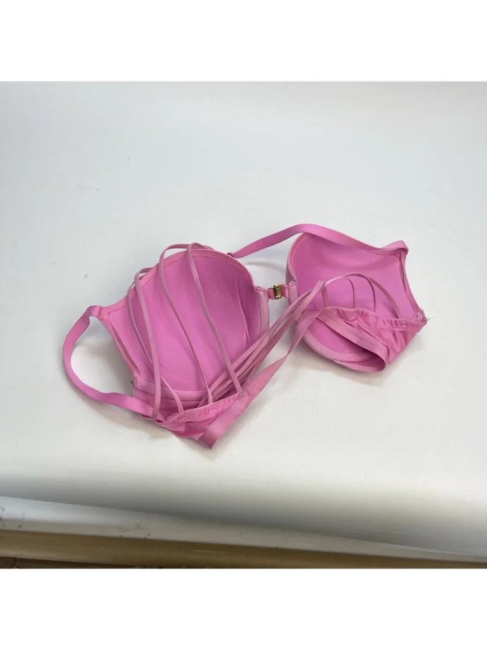 Y2K La Senza Beyond Sexy Bra Sz 32 DD Coquette Candy Pink Romance Lingerie - Picture 5 of 7